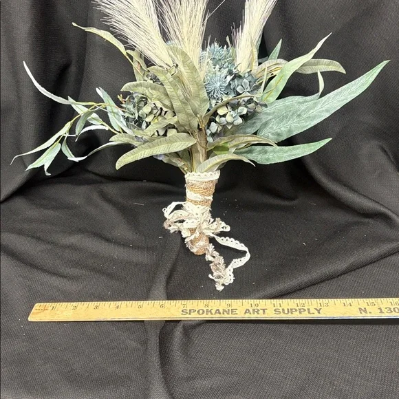 Dried hydrangea and faux Floral Arrangement - Picture 5 of 6